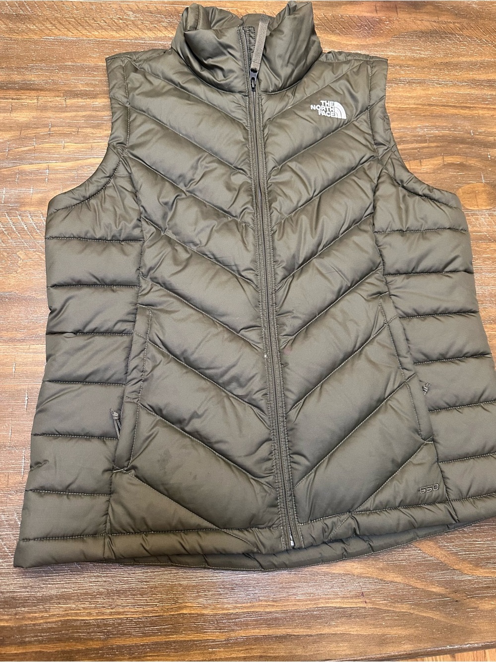 The North Face Olive Quilted Insulated Vest